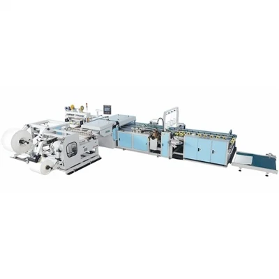 Máquina de inserção de liner de costura dupla