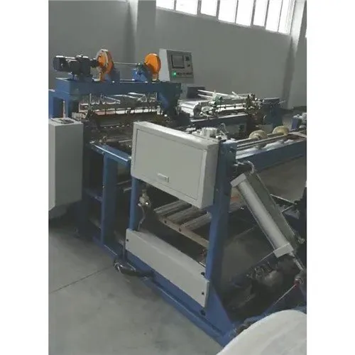 Máquina de costura e corte de dobra simples